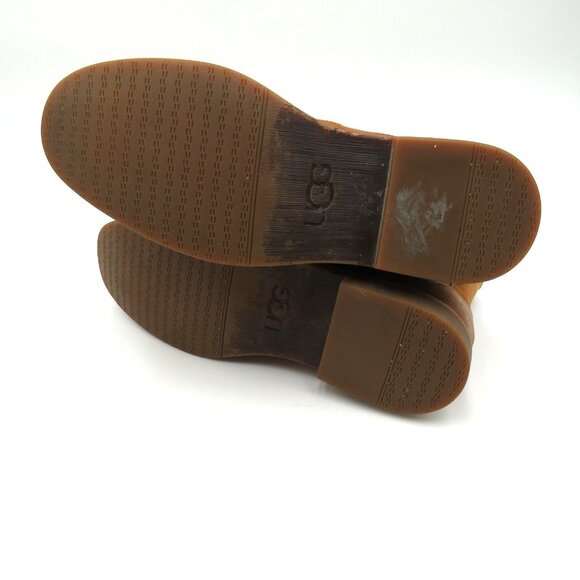 UGG Chelsea Boots Mens Size 9.5 Chestnut Leather Ankle Pull On Gore 1003752 - Picture 7 of 13